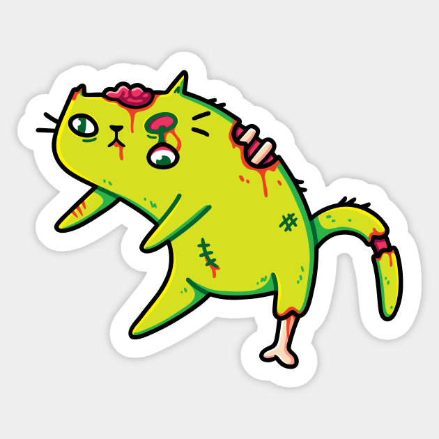 Zombie Cat Sticker by LydiaLyd